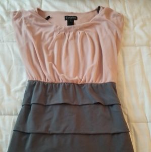 Gray and pink women's dress
